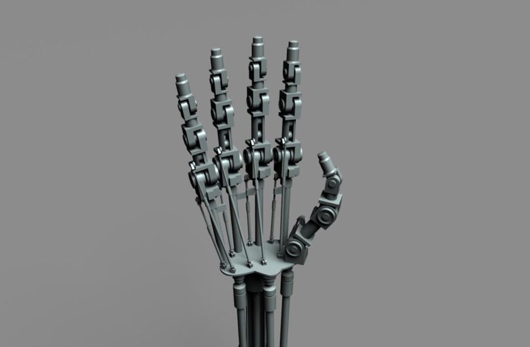 Terminator Endoskeleton Hand - Spendlik Paper Models